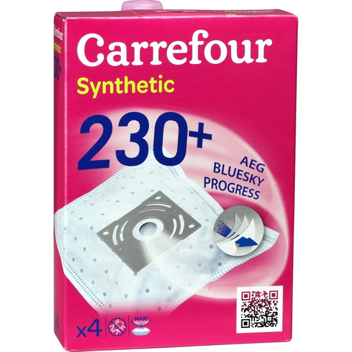 [3606606488401] CARREFOUR Sacs aspirateurs AEG, Bluesky, Progress 230+ (les 4 sacs)