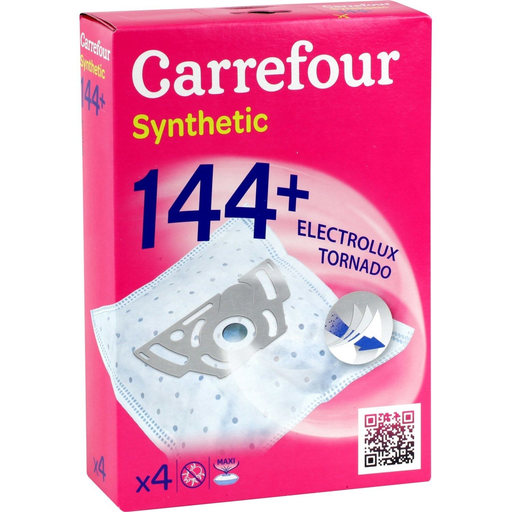 [3606606488449] CARREFOUR Sacs aspirateur Synthetic 144+ EP10032 la boite de 4