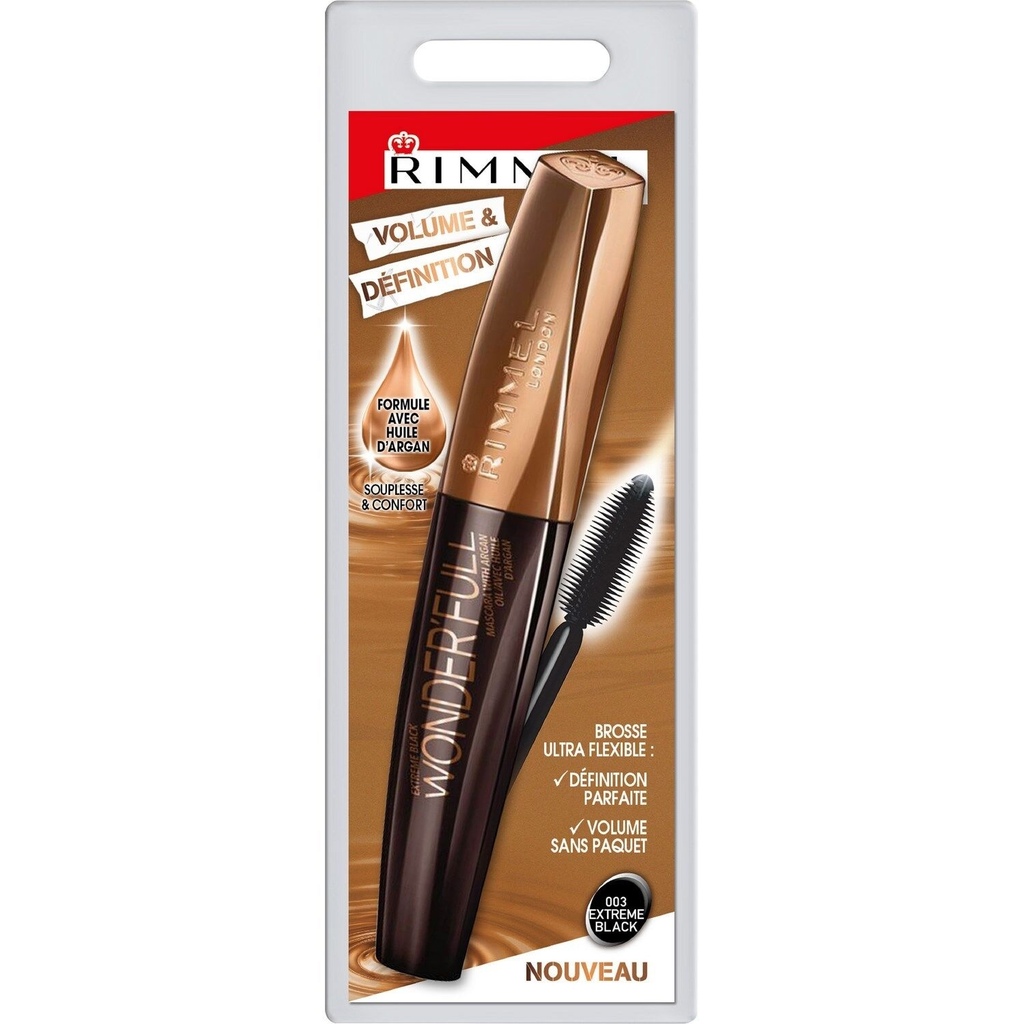 RIMMEL Máscara de Volume Tom Extreme Black (003) Wonder'full LONDON 11 ml