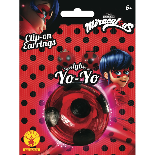 [0082686329309] RUBIE'S Ladybug Miraculous Yoyo + Earrings Accessory Kit the toy