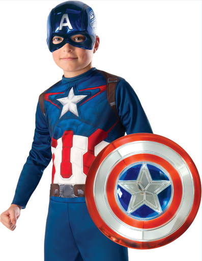 [0082686349475] RUBIE'S Disfraz Captain America Escudo de plástico metalizado 30cm