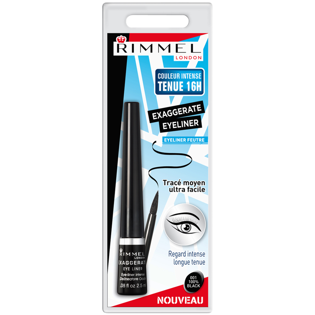 RIMMEL Eyeliner Liquide Exaggerate Teinte Black 001 2,5ml