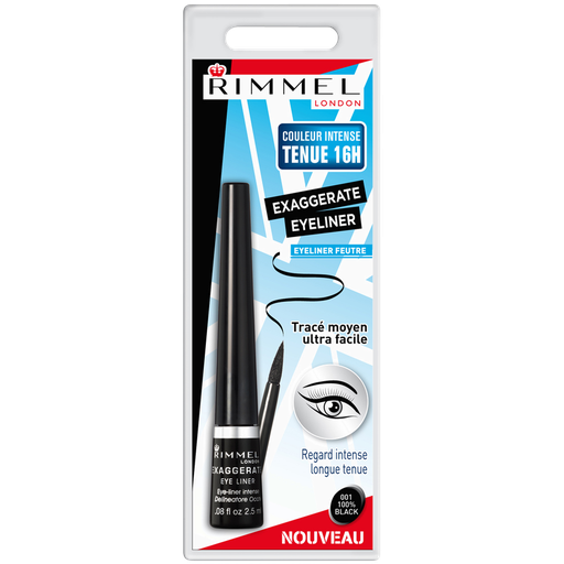 [3607349767280] RIMMEL Eyeliner Líquido Exaggerate Tom Black 001 2,5ml