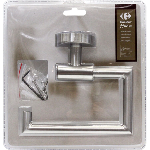 [3608140990020] CARREFOUR Metal toilet paper holder HOME le porte papier