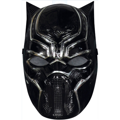 [0082686392181] RUBIE'S Máscara de plástico 1/2 Black Panther le masque