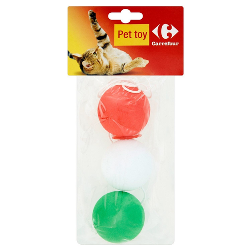 [3608141015159] CARREFOUR Brinquedo Para Gato Bola Esponja, pacote de 1 unidade