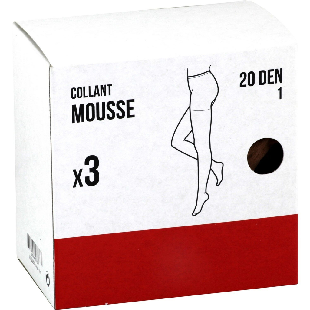 1ER PRIX Women's sheer tights beige 20D size 1, pack of 3