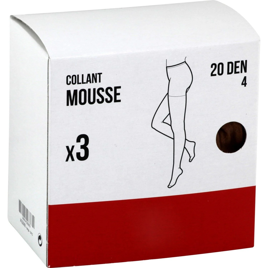 1ER PRIX Women's sheer tights beige 20D size 4 3-pack