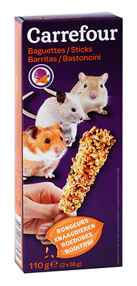 Carrefour Baguettes Rongeurs Legumes X 2