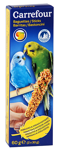 Carrefour Baguette Perruche Fruit X2 Oiseaux Crf