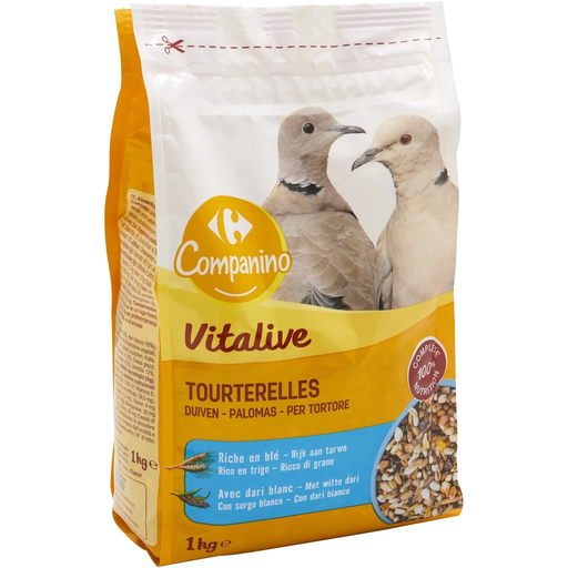 [3608141636293] CARREFOUR Alimento Sementes Completas Para Rolas E Pombos Vitalive COMPANINO 1 kg