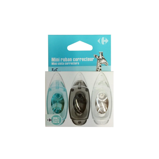 [3608141867031] CARREFOUR Correcteurs ruban 5m le lot de 3
