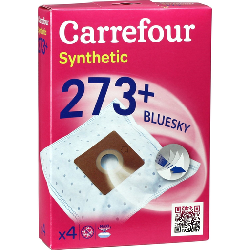[3608142155328] CARREFOUR Vacuum cleaner bags Bluesky 273+ box of 4