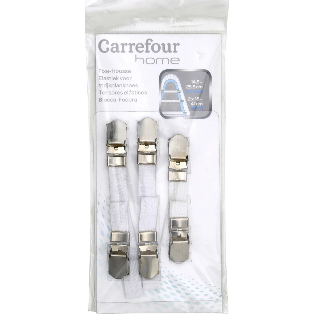 CARREFOUR Fixe-housse HOME pack of 3