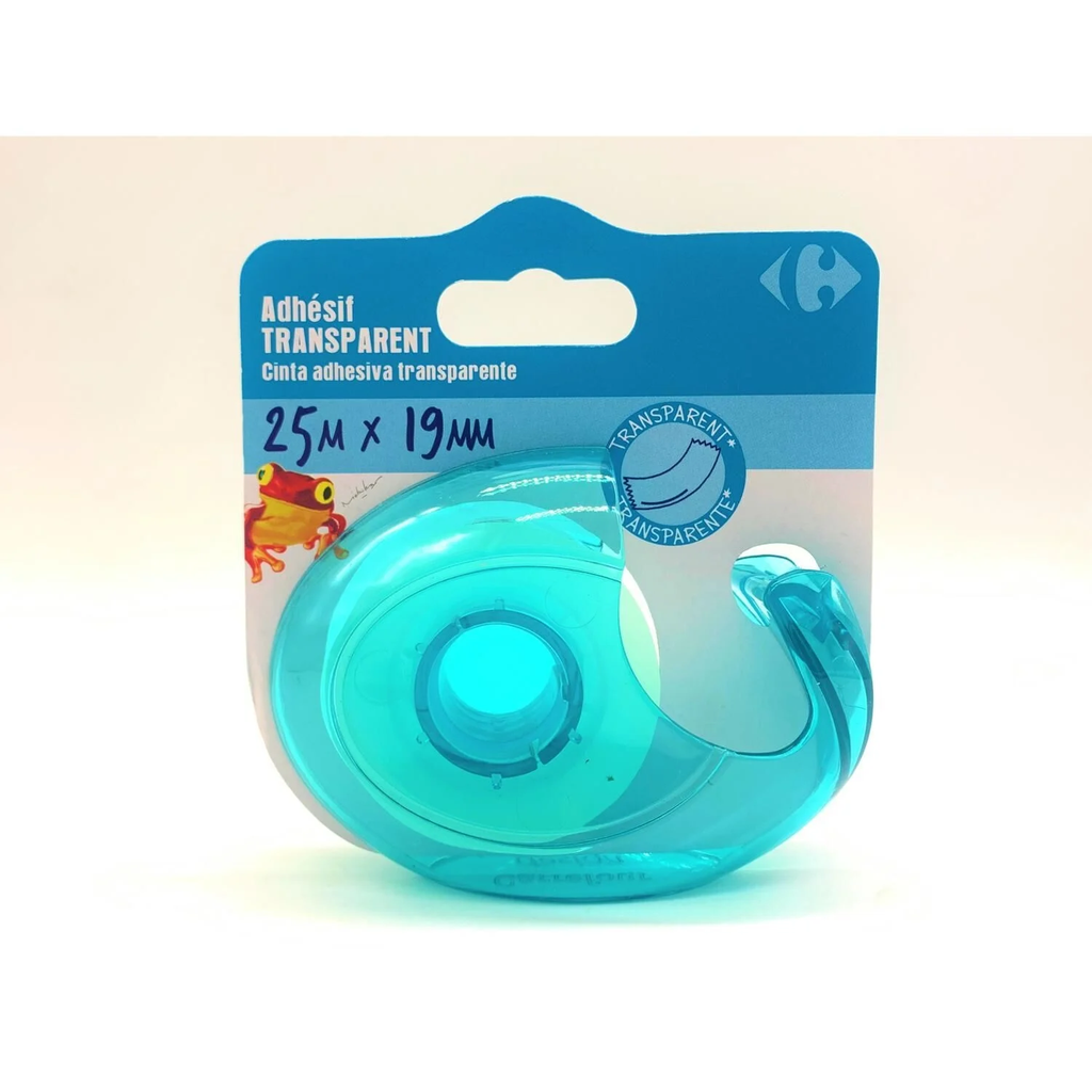 CARREFOUR Ruban adhésif 19mm x 25m avec dévidoir