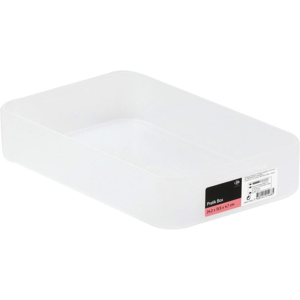 CARREFOUR Pratik Box 24.5x15.5x4.7cm transparent HOME unit