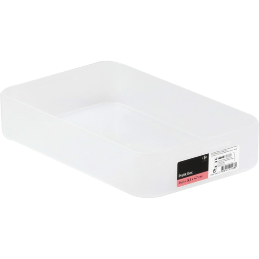 [3608144014685] CARREFOUR Pratik Box 24,5x15,5x4,7cm transparente HOME unidade