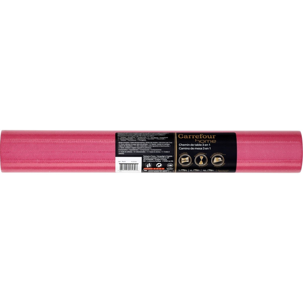 CARREFOUR 3-in-1 Table Runner fuchsia, per roll