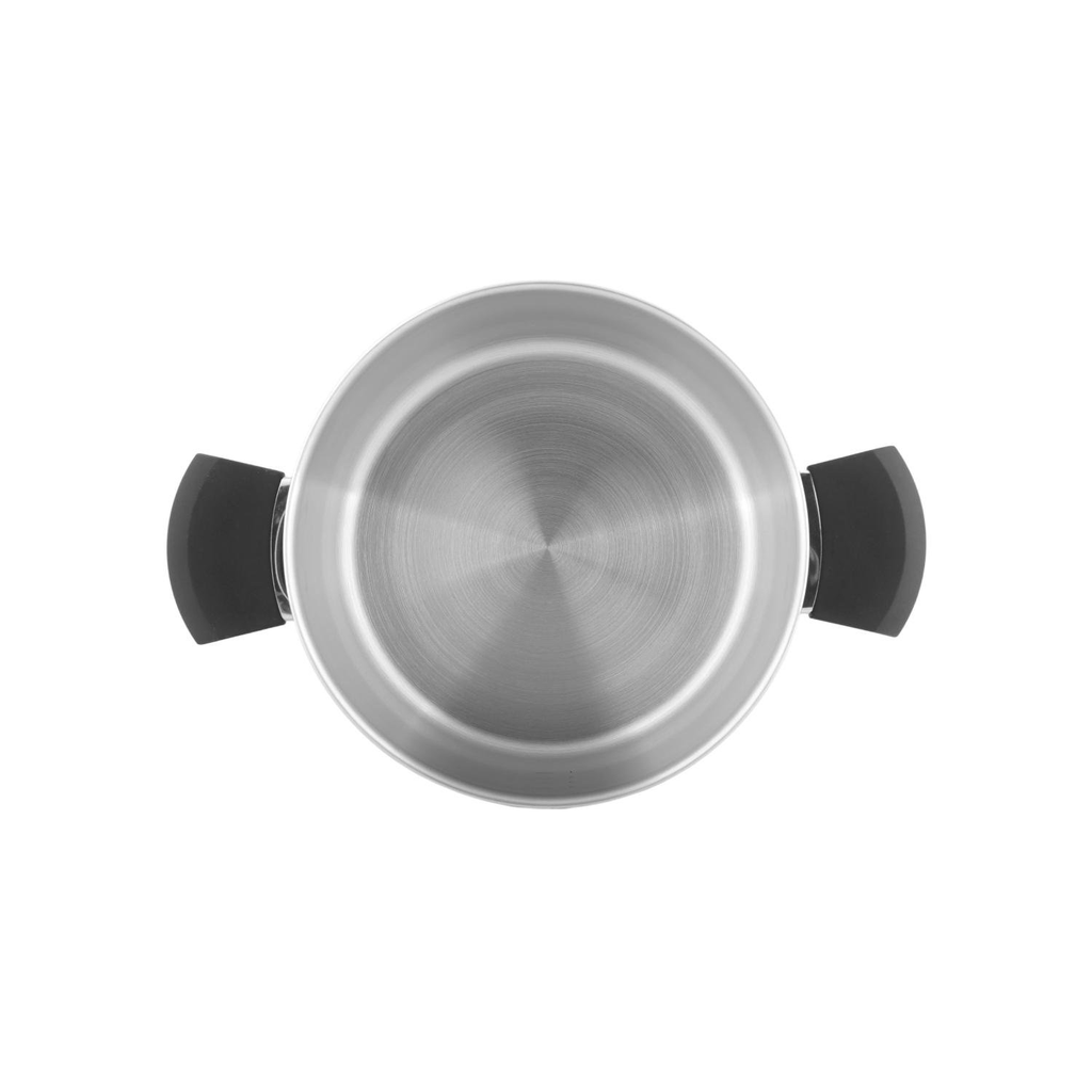 CARREFOUR Faitout 24cm Inox Sans Revêtement Tous Feux Dont Induction Avec Couvercle Everyday HOME 5,8 L