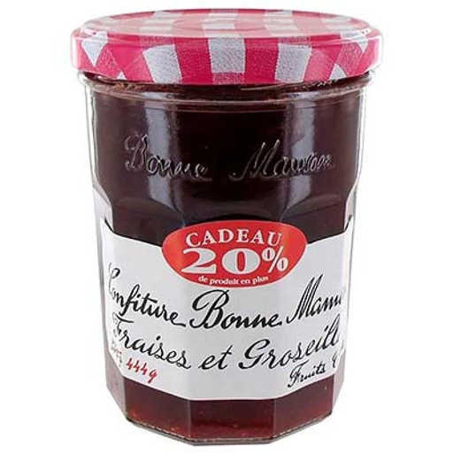 [3608580003861] BONNE MAMAN Extra Strawberry and Redcurrant Jam 444 g