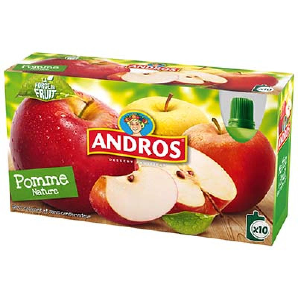 ANDROS Apple Fruit Pouch Nature 10 x 90 g