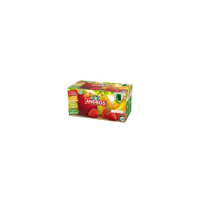 ANDROS Fruit Pouches Assorted 18 x 90 g
