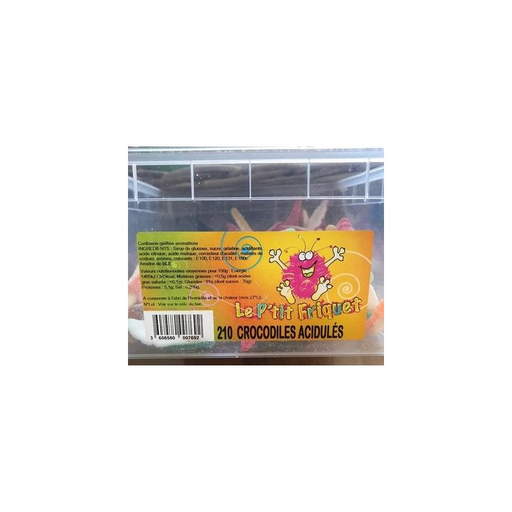 [3608580007692] 1ER PRIX Tub 210 Pieces Sour Crocs