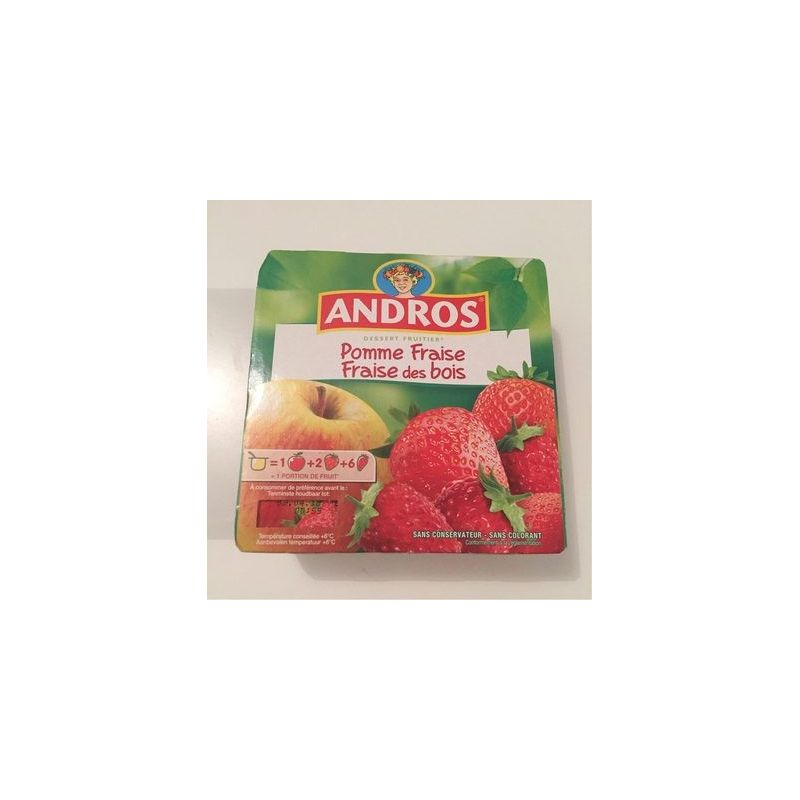 ANDROS Puré de Morango e Morango Silvestre 4x100g