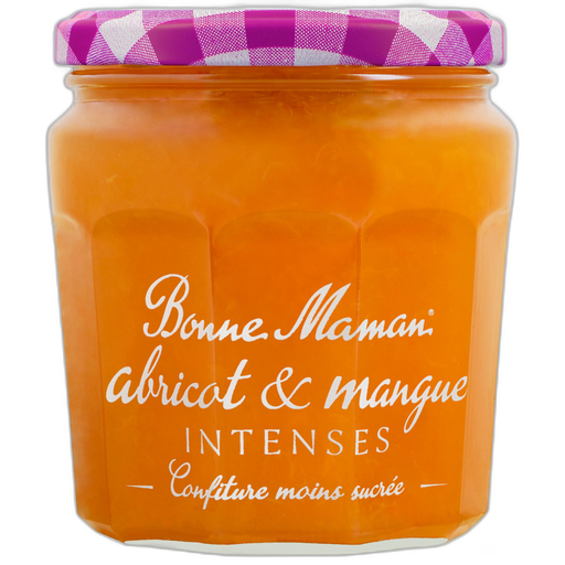 [3608580017196] BONNE MAMAN Apricot and Mango Intense Reduced Sugar Jam 335 g