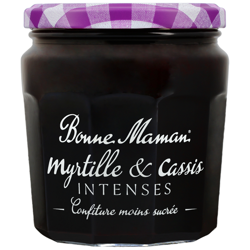 [3608580023562] BONNE MAMAN Intense Blueberry and Blackcurrant Jam Less Sugar 335 g