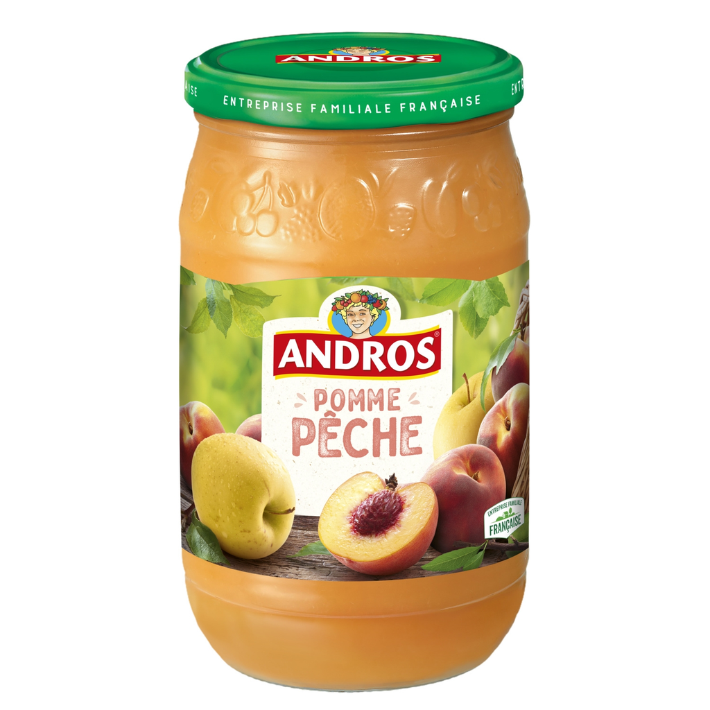 ANDROS Sobremesa de fruta maçã pêssego 730g