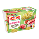ANDROS Dessert fruitier rhubarbe morceaux fondants 4x100g