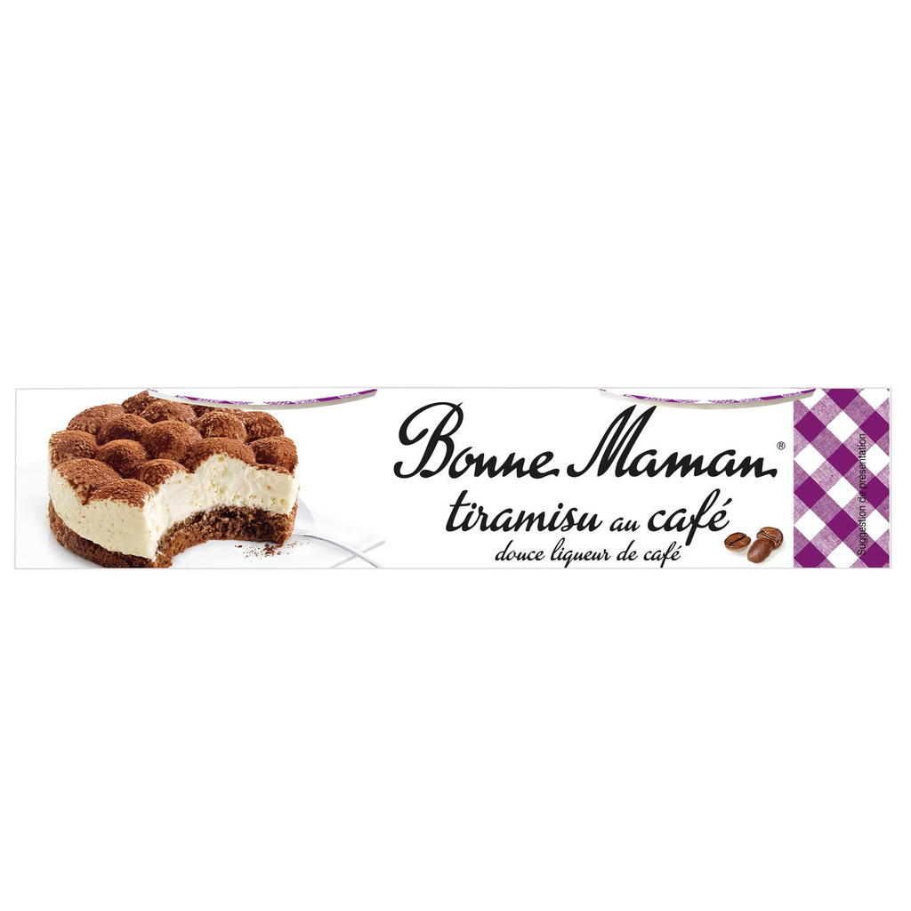 BONNE MAMAN Tiramisu Coffee Dessert 2 pots of 90 g