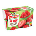 ANDROS Dessert fruitier fraise en morceaux 4x100g