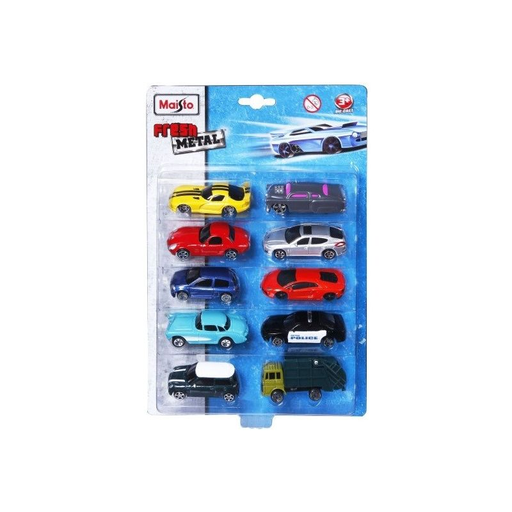 [0090159152125] MAISTO TECH 10 Miniature Cars Set