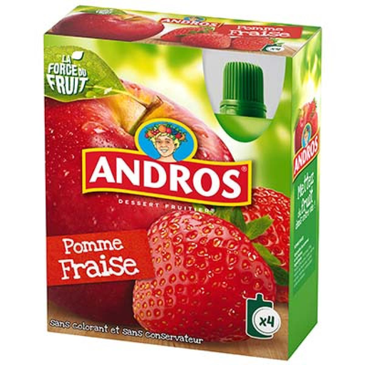 [3608580772446] ANDROS Bolsita Manzana Fresa 4x90g