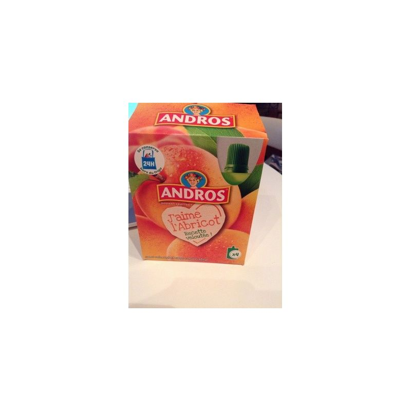ANDROS J'aime l'Abricot Puré en Bolsita 4 x 90 g