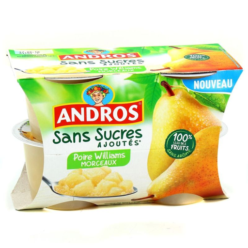 [3608580788515] ANDROS Poire Morceaux Ssa 4 x 97 g