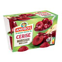 ANDROS Dessert fruitier avec morceaux Cerise 4 pots de 100 g