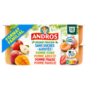 ANDROS Assorted Fruit Specialty apple pear apple mango apple apricot apple strawberry no added sugar 16 pots of 100 g