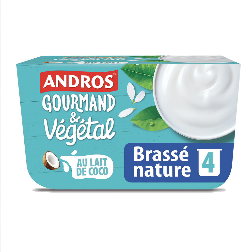 ANDROS Gourmand & Végétal Coconut Milk Fermented Dessert 4x100g