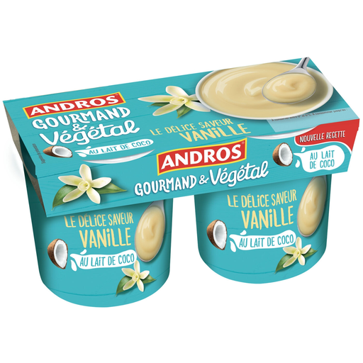 [3608580890966] ANDROS Postre vegetal leche de coco vainilla 2 x 120 g