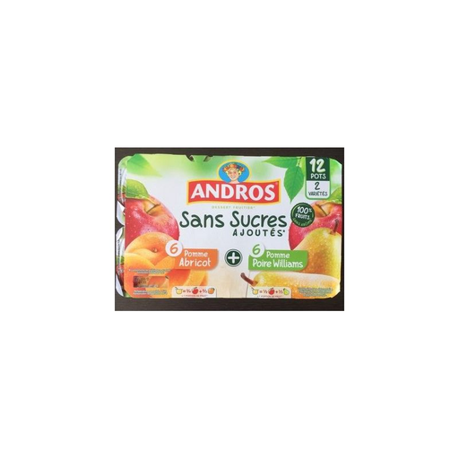 [3608580916598] ANDROS Panier de Fruits Apple Apricot 12 x 100 g