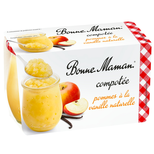 [3608580931553] BONNE MAMAN Compota de Maçã e Baunilha 2 boiões de 130 g