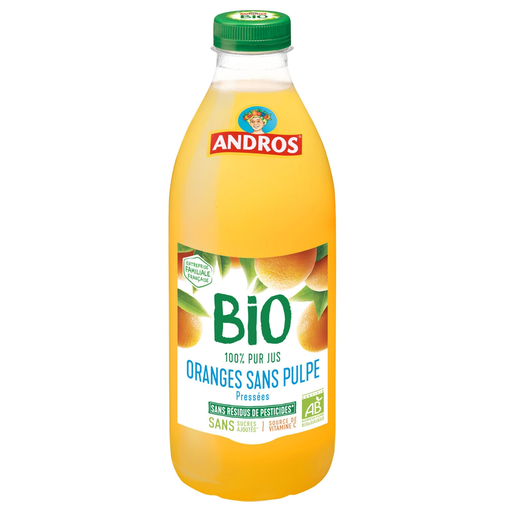 [3608580942993] ANDROS Jus d'orange sans pulpe Bio 75 cl