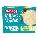 ANDROS Gourmand & Végétal Coconut Milk Rice Pudding with Vanilla 4x100g