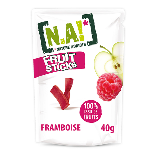 [3609200001847] NATURE ADDICTS N.A! Fruit sticks framboesa 40 g