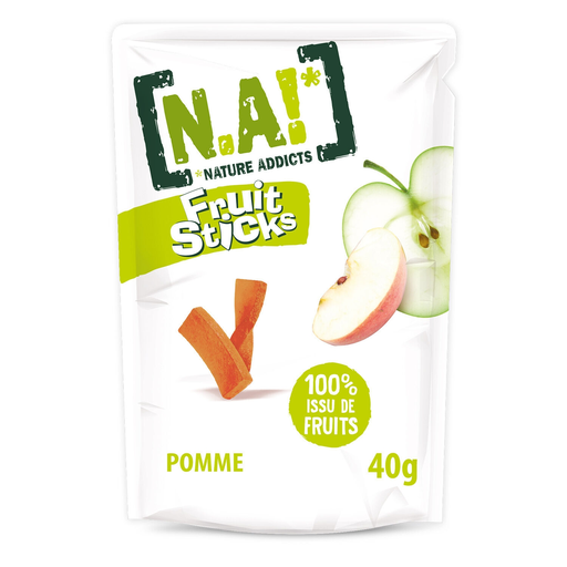 [3609200003308] NATURE ADDICTS Sticks de fruta maçã 40 g