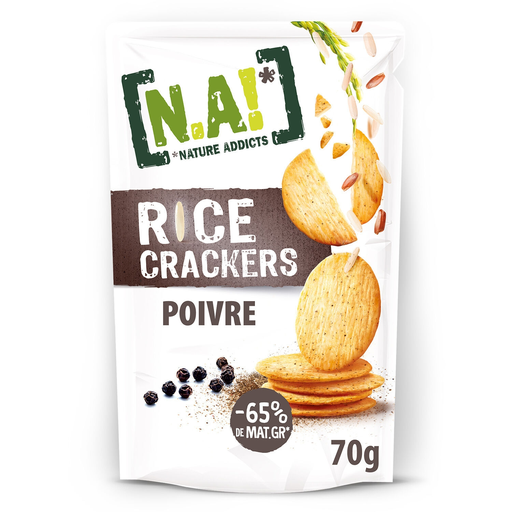 [3609200005609] Rice crackers black pepper 70 g