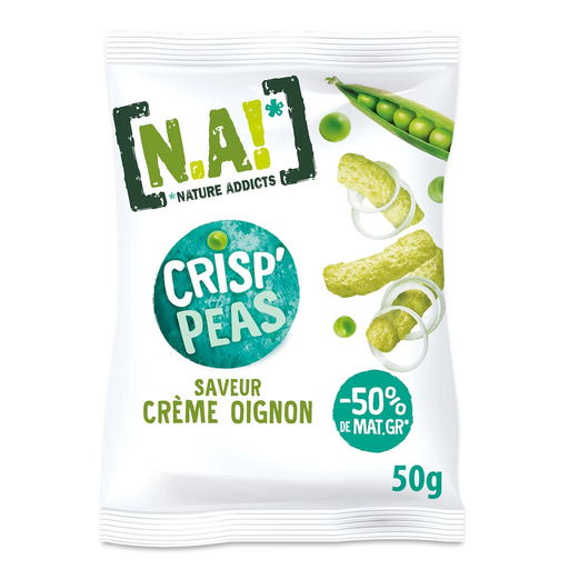 [3609200009126] Nature Addicts Savoury snacks soufflé cream onion 50 g